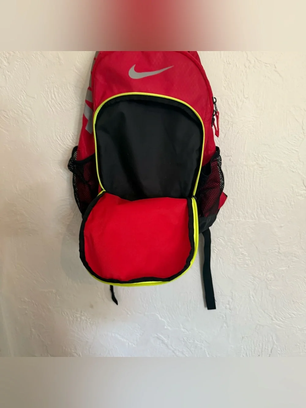 Nike Max Air Basketball Backpack Red Volt Black Large Sports Bag
